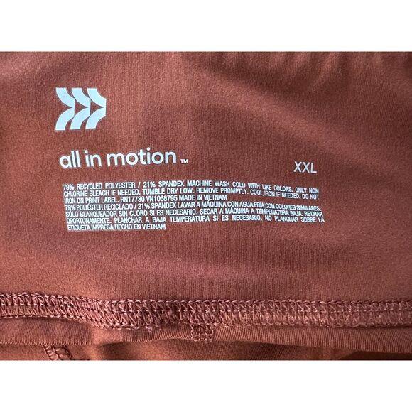 All In Motion Women's Athletic Chocolate Brown Bike Shorts 7" Inseam Size XXL - Picture 2 of 3